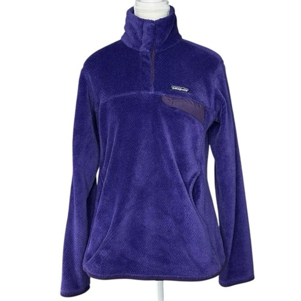 Patagonia Womens Re-Tool Snap-T Polartec Thermal Pro Purple Fleece Pullover M